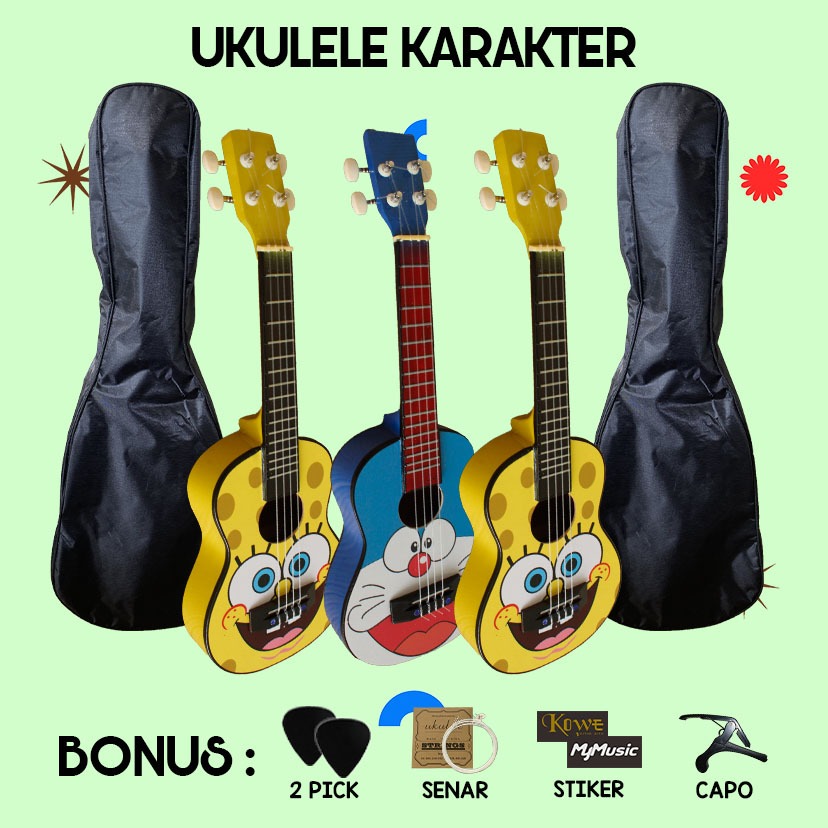 Ukulele Concert AKUSTIK  Senar 4 Paket Murah Free Packing