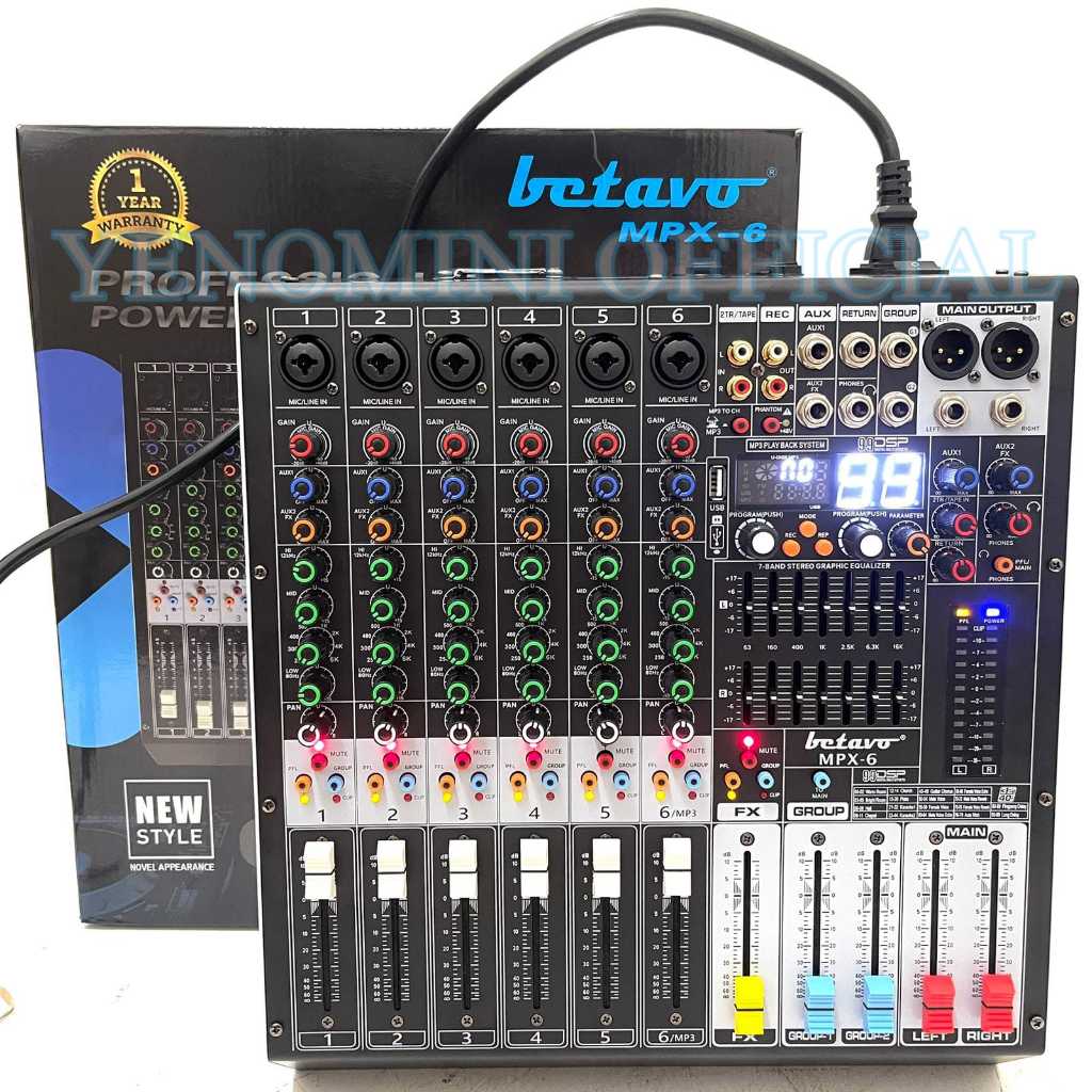 Power Mixer Betavo Audio MPX - 6 6Channel Original Professional Power Mixer MPX6 Mixing 6 Bagus ( Bi