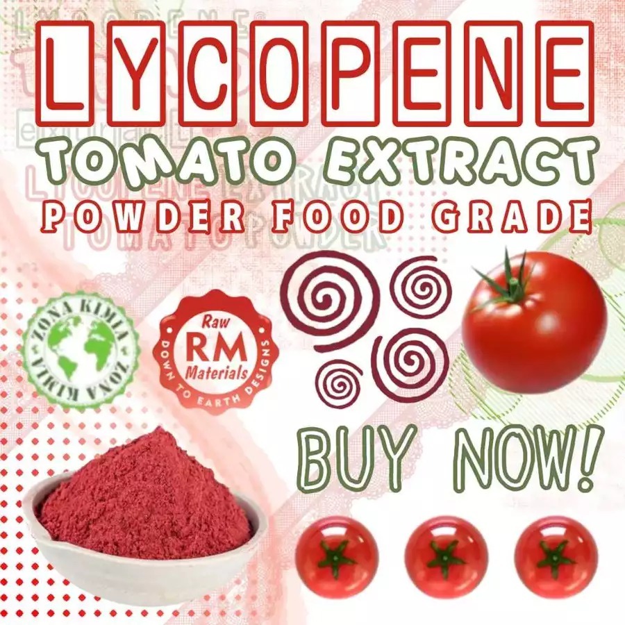 

Lycopene Water Base 500gr Extract Powder Tomato Food Grade / 500gram Lycopene Bubuk Ekstrak Buah Tomat Murni