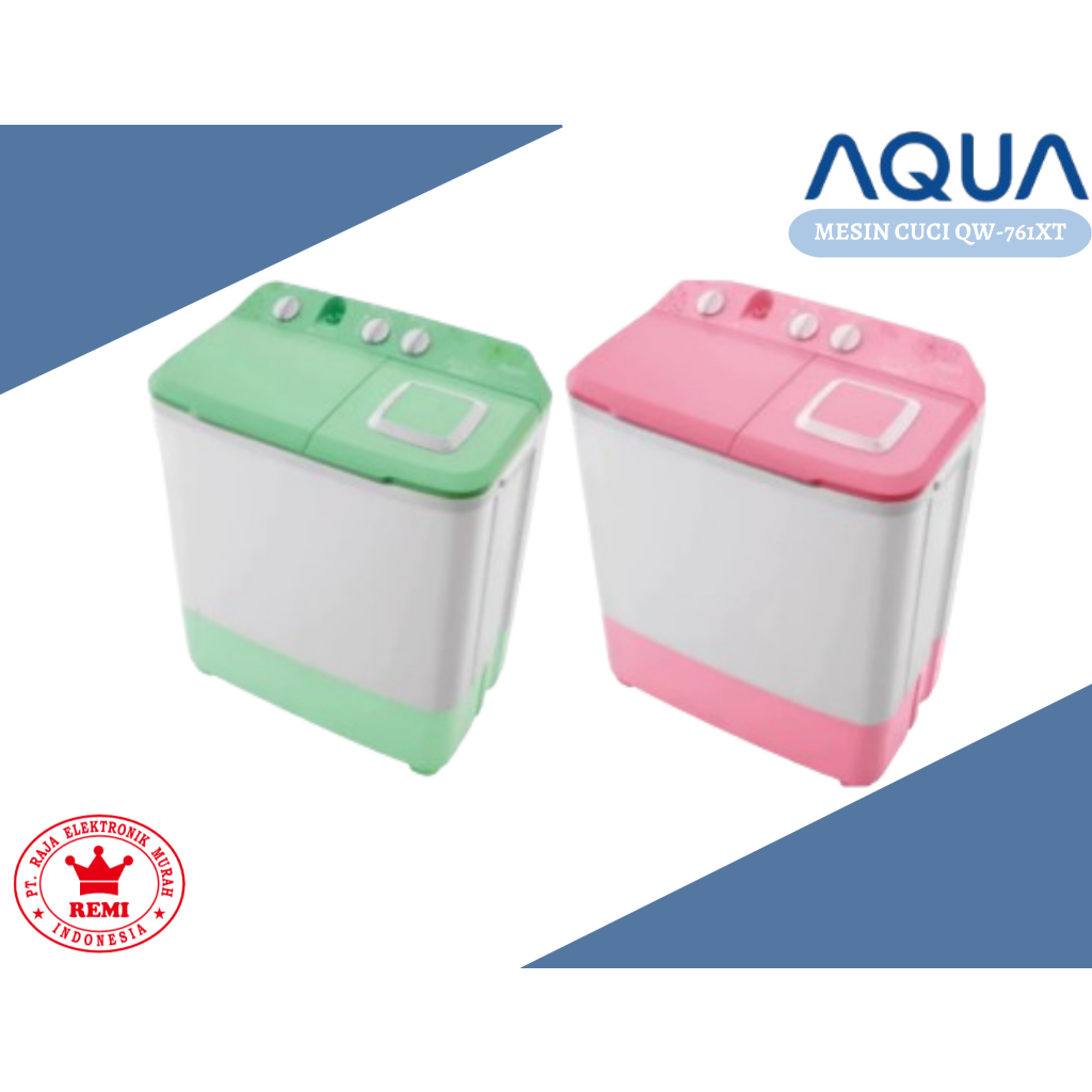 AQUA Mesin Cuci QW-780XT Twintube Washing Machine Hijab Series 7Kg
