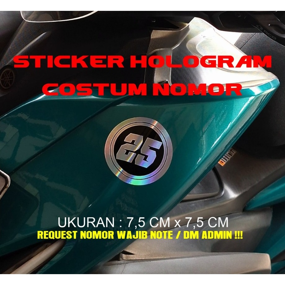 STICKER HOLOGRAM COSTUM NOMOR LINGKARAN // STICKER MOTOR KEREN