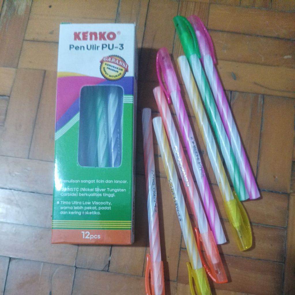 

pen ulir hitam. merk kenko harga per pcs