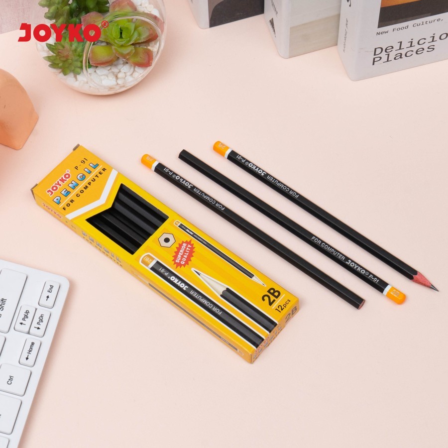 

P-91 - P-88 Pensil 2B Joyko Hitam Pensil Komputer Pensil Ujian / Pensil