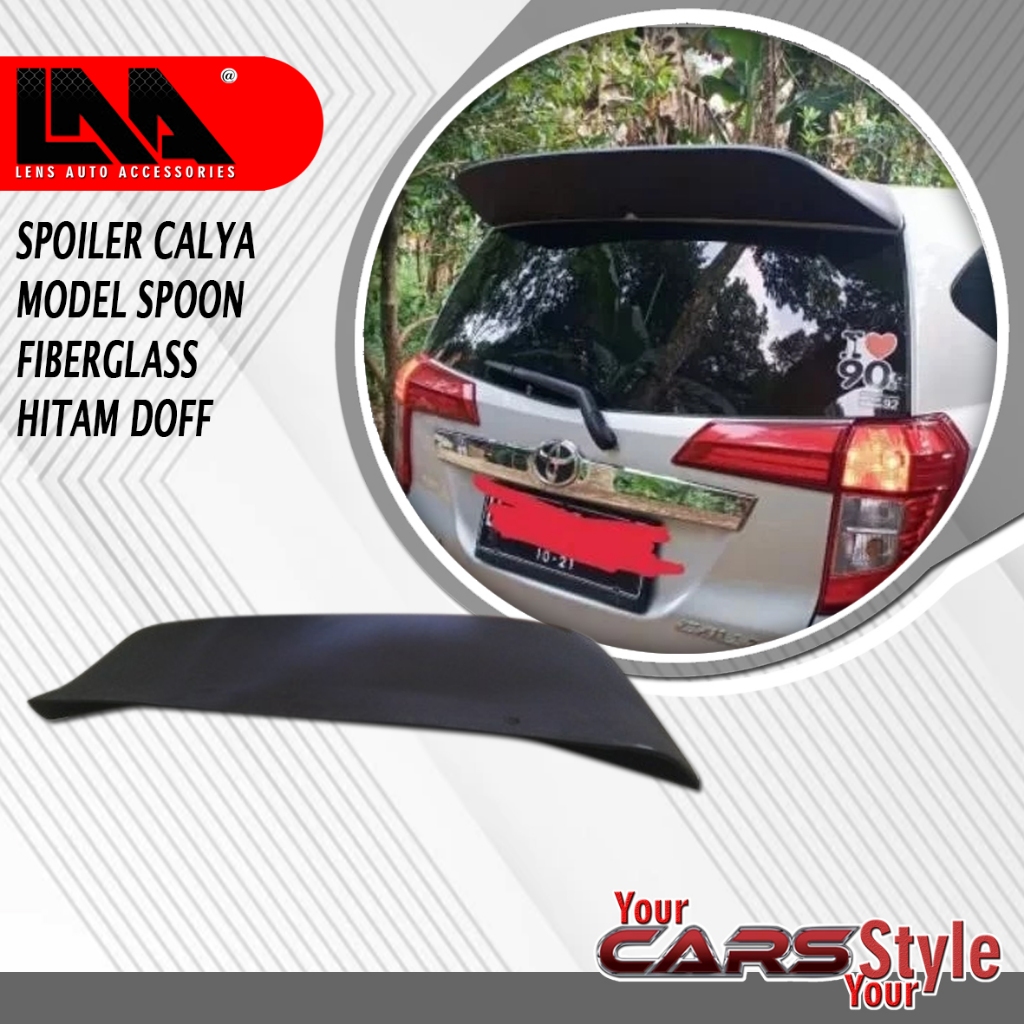 SPOILER CALYA SPOON FIBER GLASS HITAM DOFF
