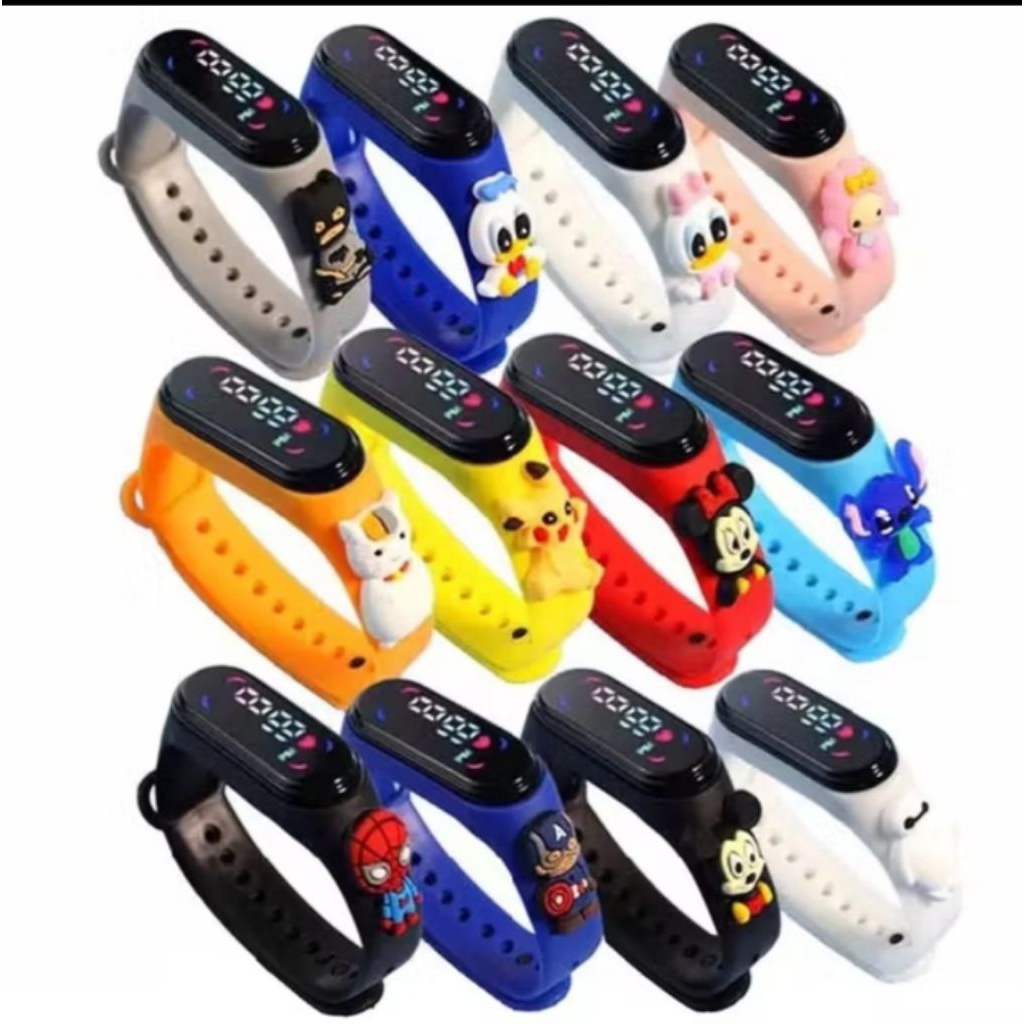Jam Tangan LED Anti Air/Jam Tangan Elektronik anak/Jam Tangan Karakter Lucu/Jam Tangan Murah Lucu/Ja