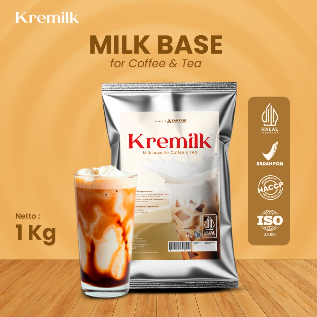 

Kremilk Milk Base Powder Untuk Kopi Susu dan Minuman Creamy 1000gr