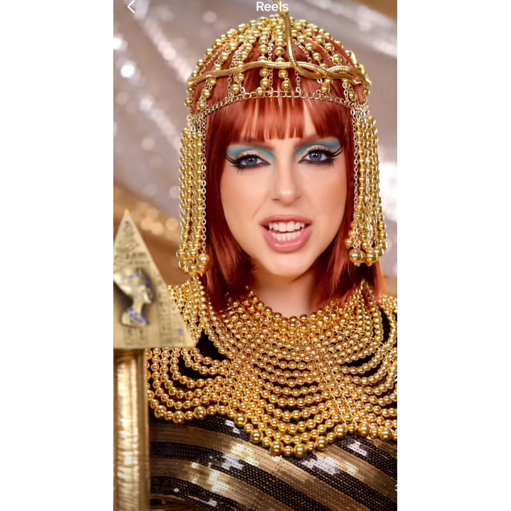 wig cleopatra, headpiece cleopatra, aksesoris cleopatra