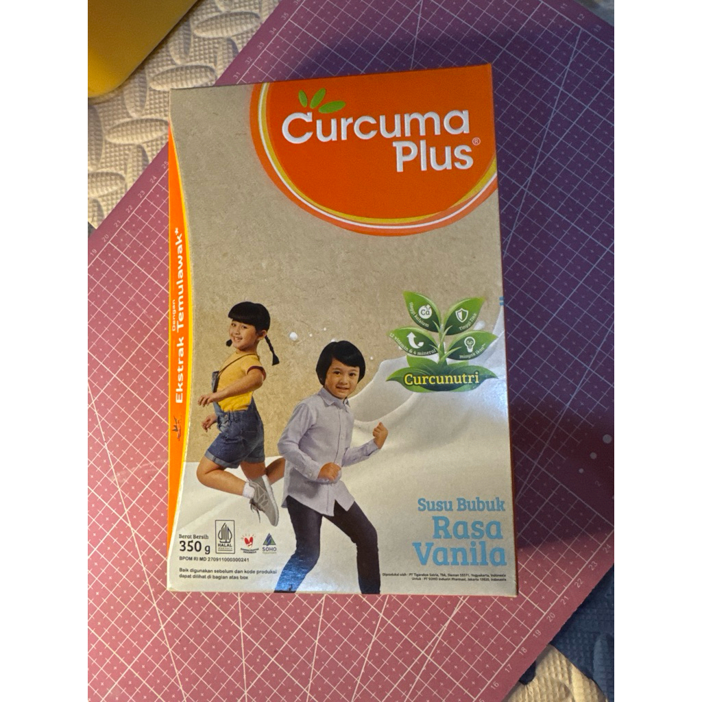 

curcuma plus susu bubuk rasa vanilla 350g