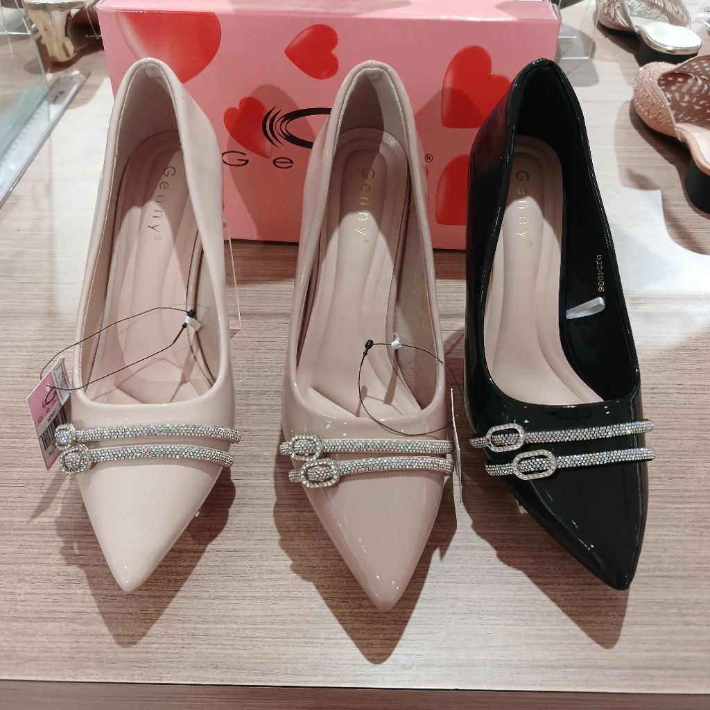 sepatu wanita fantofel heels 7cm GENNY❗️ori matahari