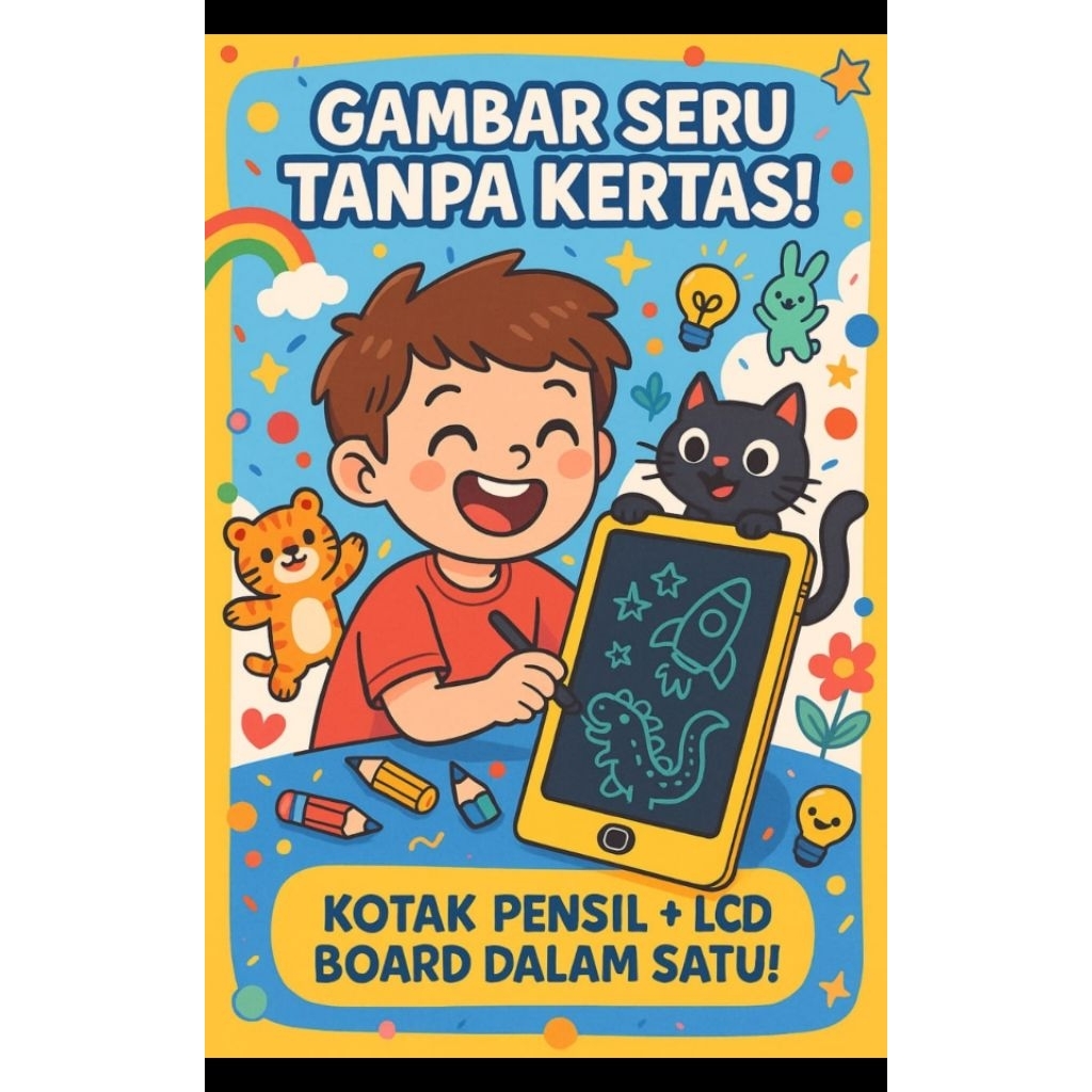 

Kotak Pensil Anak LCD Interaktif – Bisa Tulis Gambar, Edukatif & Praktis