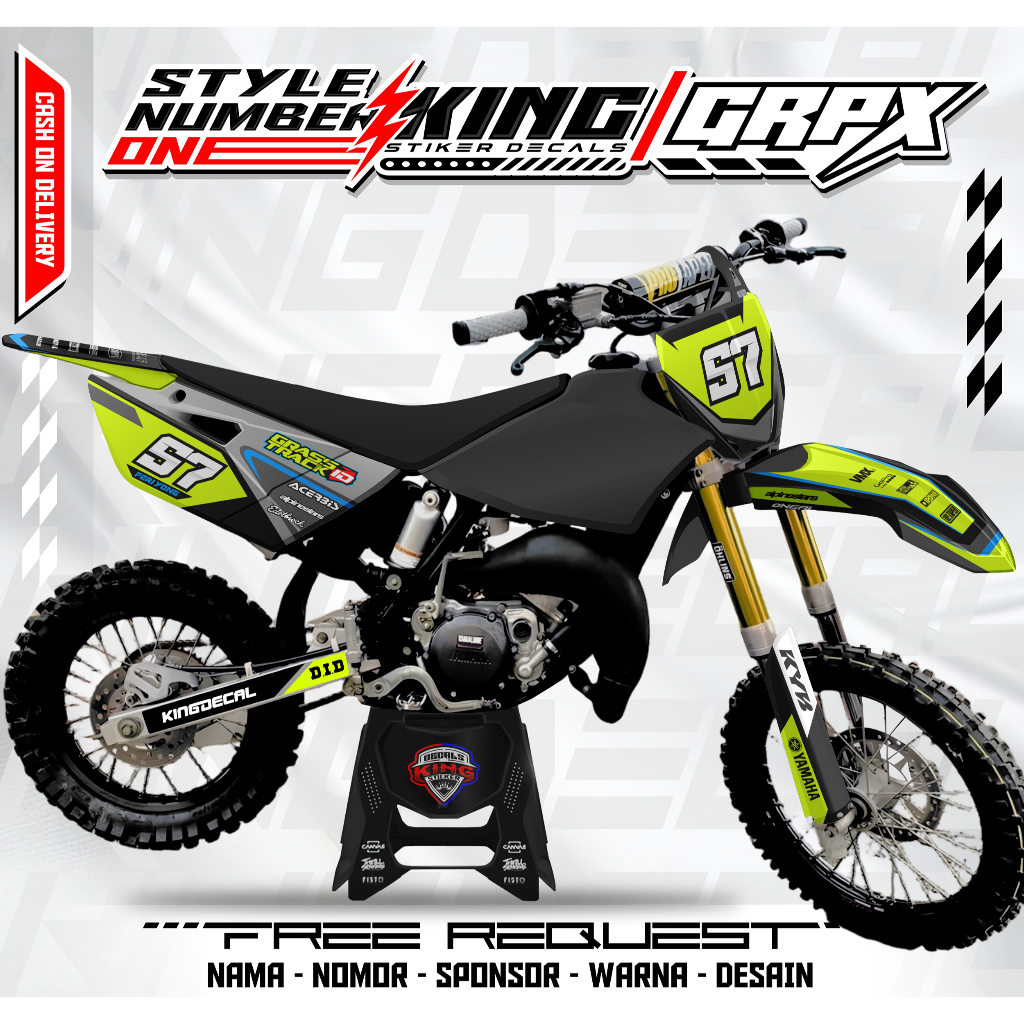 DECAL STICKER YZ 85 BEBEK STANDAR / DECAL YZ 85 / DECAL STIKER VARIASI YZ 85 / STICKER YZ 85 57