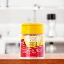 

Koepoe Lada Putih Bubuk White Pepper Powder 38 gram / Koepoe Kupu - botol kecil