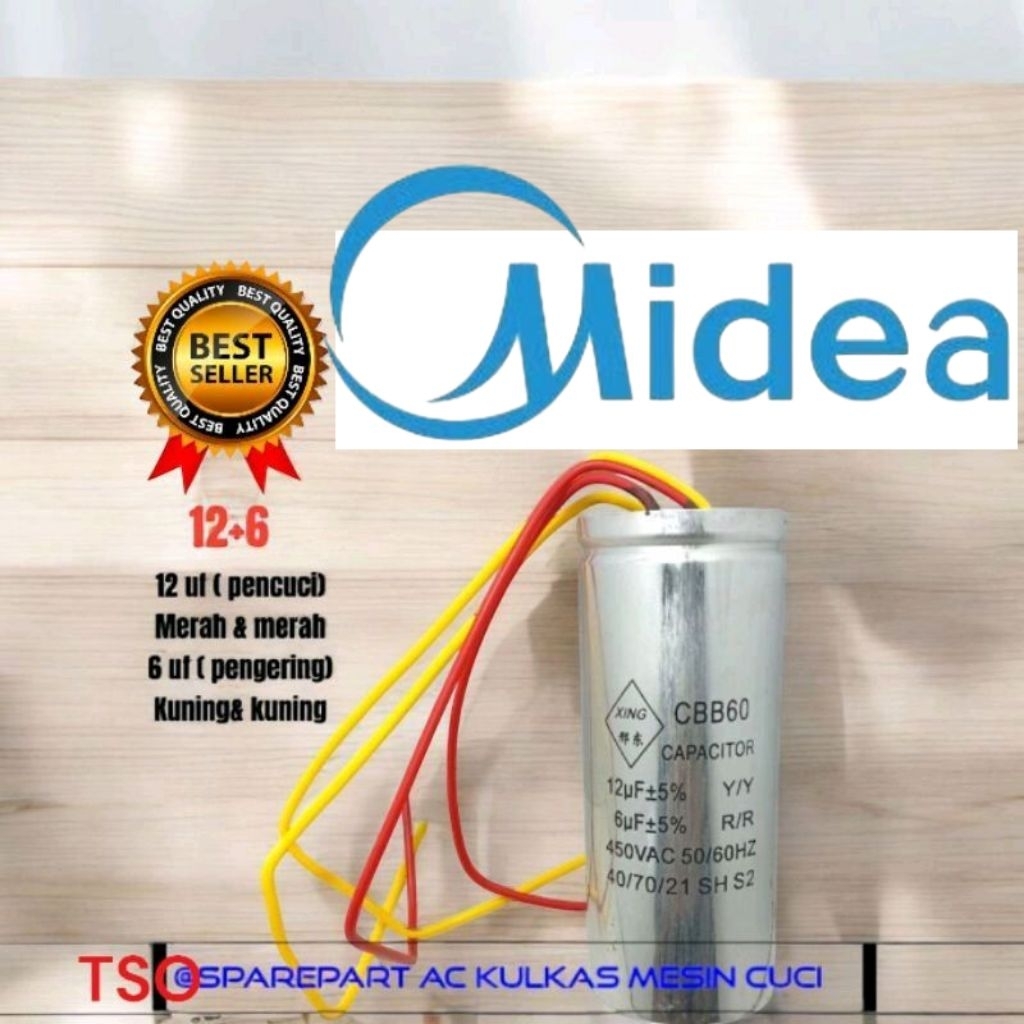 Kapasitor Mesin Cuci MIDEA 2 Tabung ORIGINAL