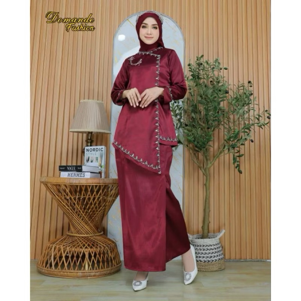 SET TUNIK PESTA MODERN // STELAN TUNIK PAYET BAWAHAN ROK