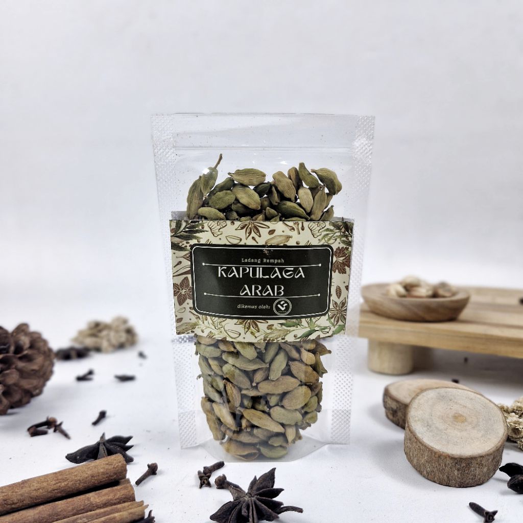 

Kapulaga Arab/Kapulaga India/Kapulaga Hijau 50gr – Rempah Wangi untuk Gulai, Opor, Teh & Jamu Tradisional