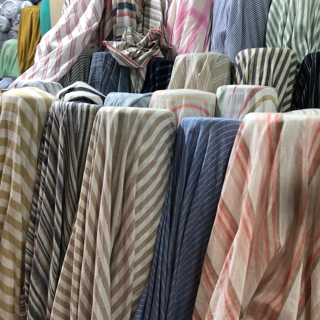 kain cotton linen motif salur - kain cotton linen motif premium dta