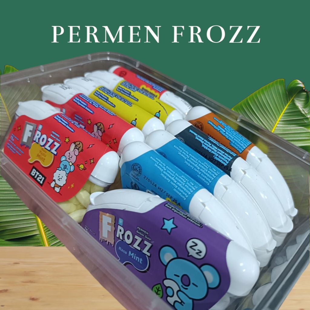 

Paketan permen FROZZ BT21 free box isi 10 pcs @15gram permen bebas gula