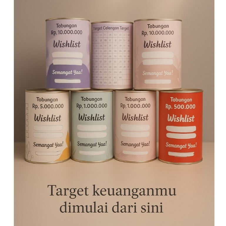 CELENGAN SMALL TARGET TABUNGAN BUKA TUTUP CELENGAN PERMANENT CELENGAN KALENG CELENGAN PLASTIK SMALL
