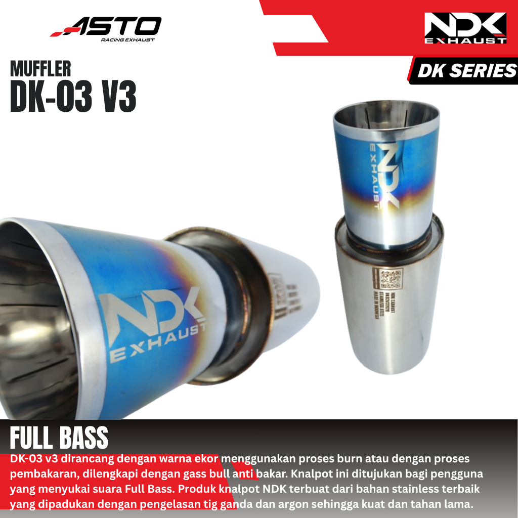 KNALPOT MOBIL NDK EXHAUST TYPE DK 03V3