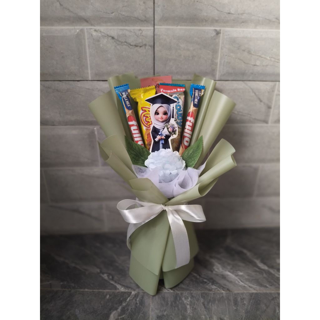 

buket wisuda buket bunga buket Snack buket topper murah