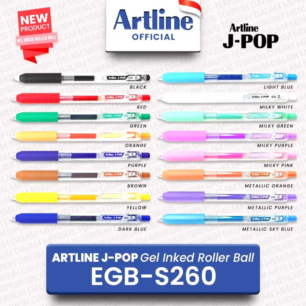 

Artline J-Pop Gel Inked Roller Ball EGB-S260 0,5mm / Bolpoin Artline JPOP