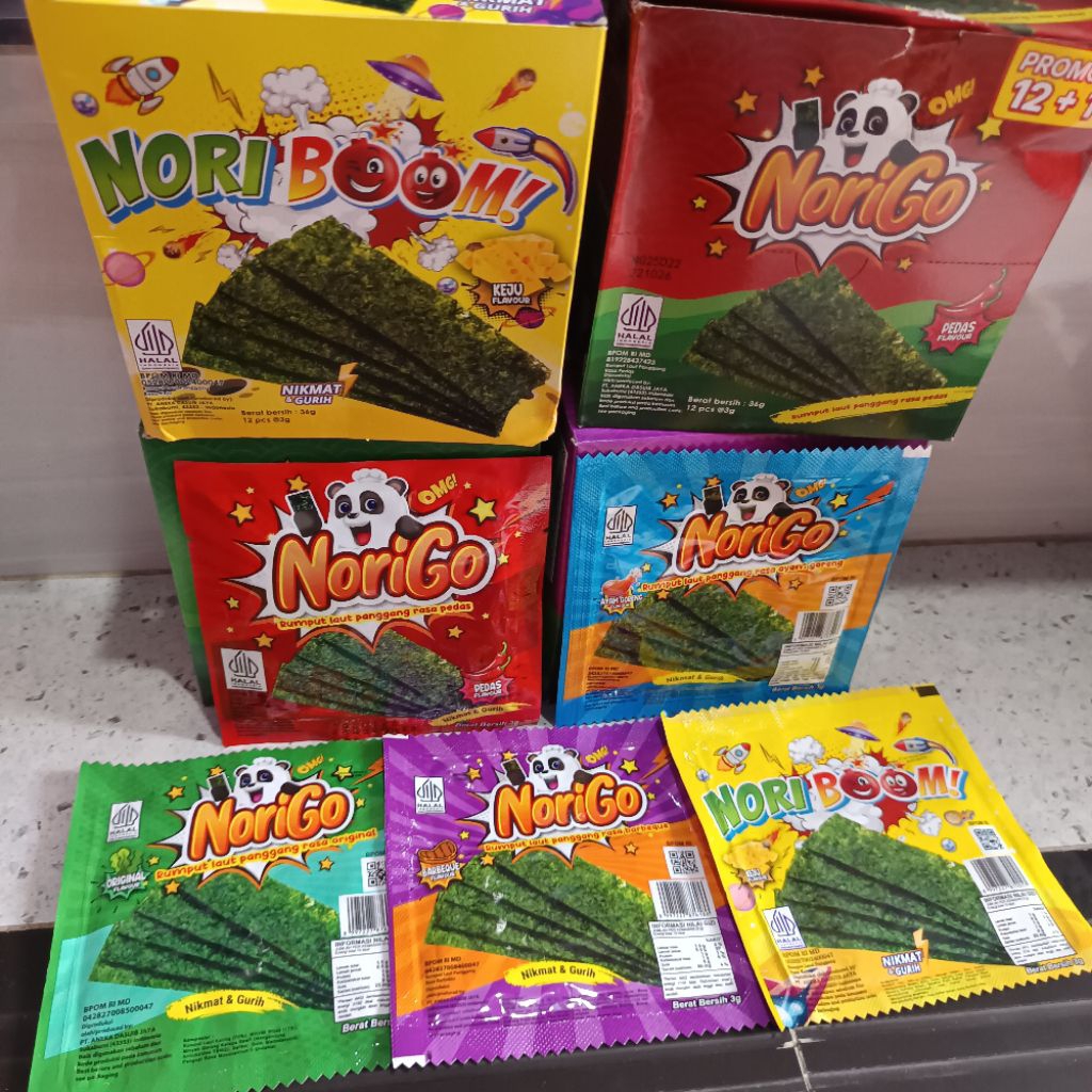 

Norigo Rumput Laut halal BPOM 3g camilan rumput laut terjangkau sale