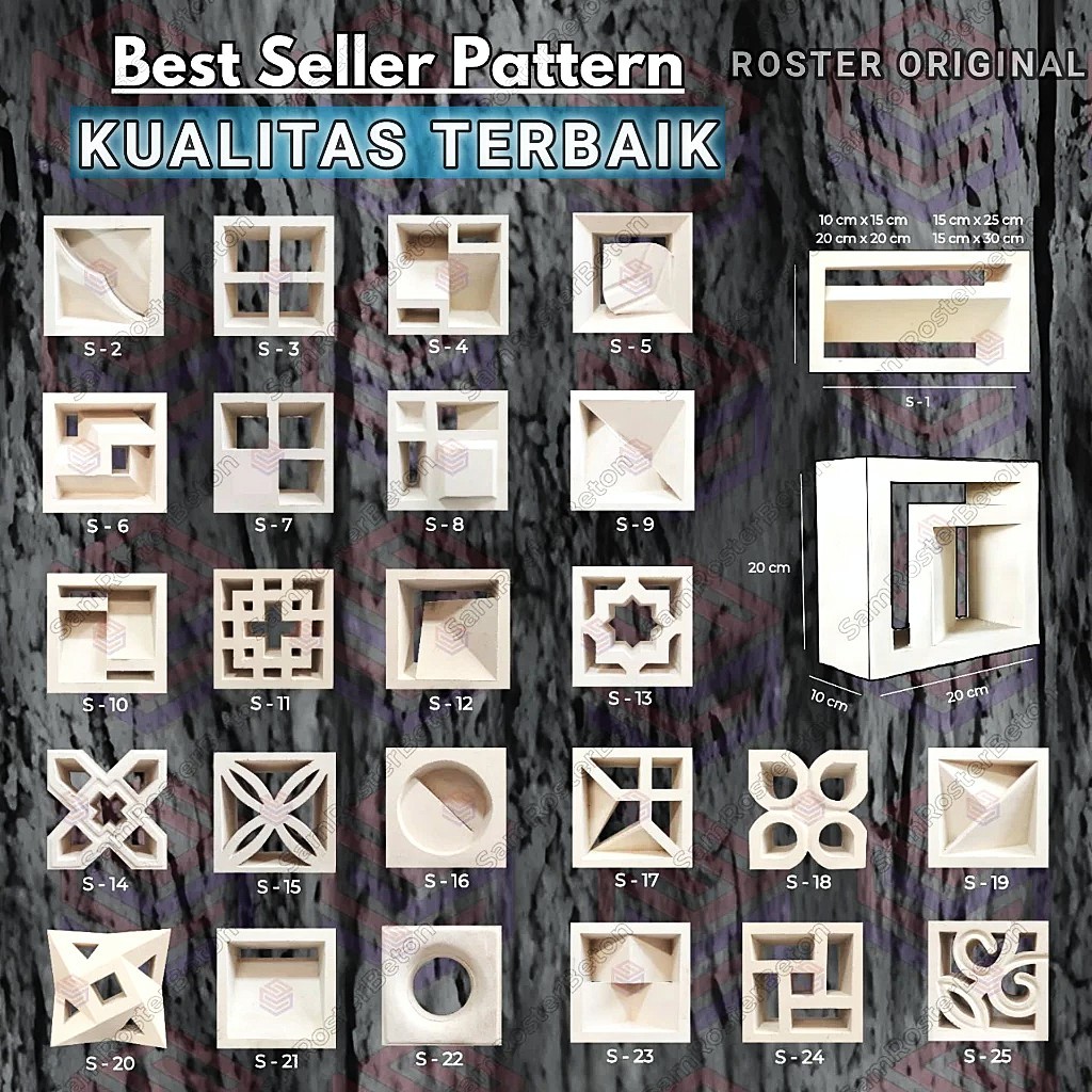 Roster Beton Minimalis Modern: Loster Lubang Angin Anti Tampias untuk Dekorasi Rumah