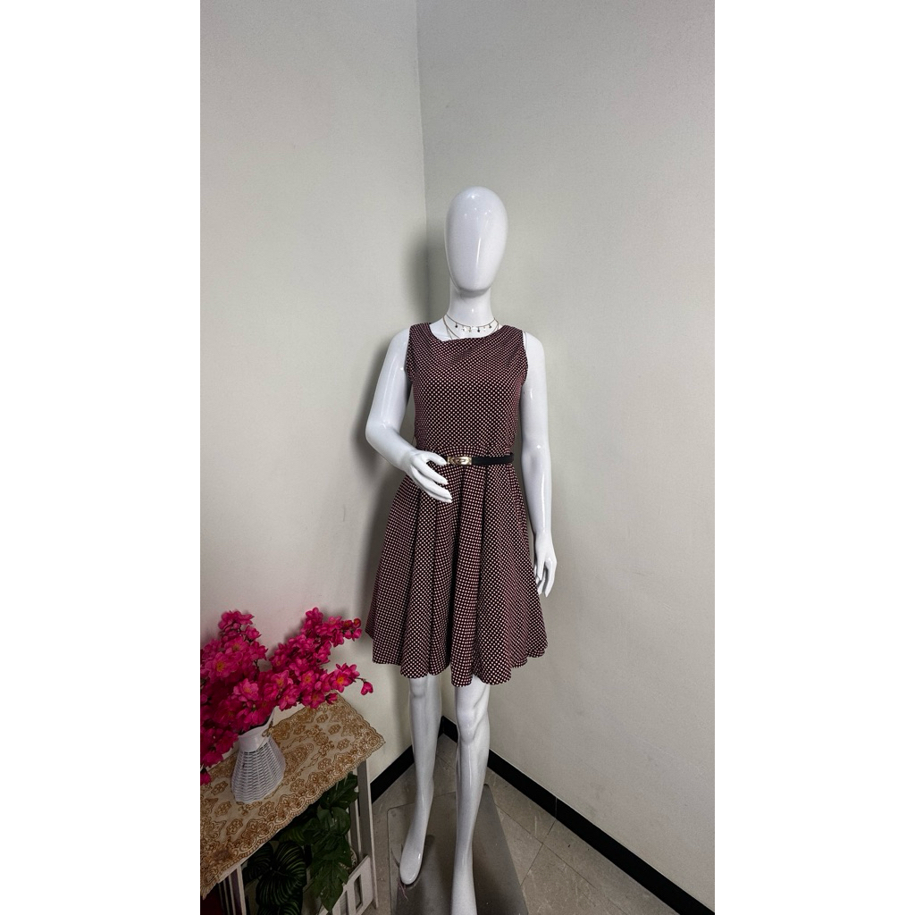 Dress PL Polkadot Merah