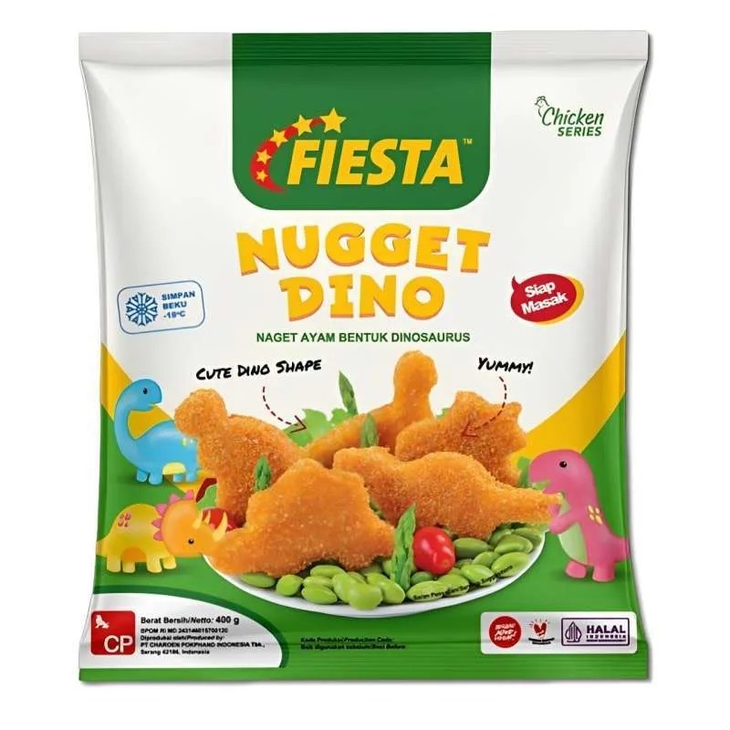

Fiesta Chicken Nugget Dino Shape - 400gr Net Weight