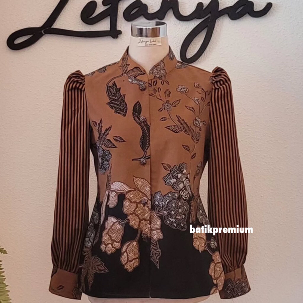 ATASAN BATIK CIREBON PREMIUM | Blouse batik wanita kantor fashion