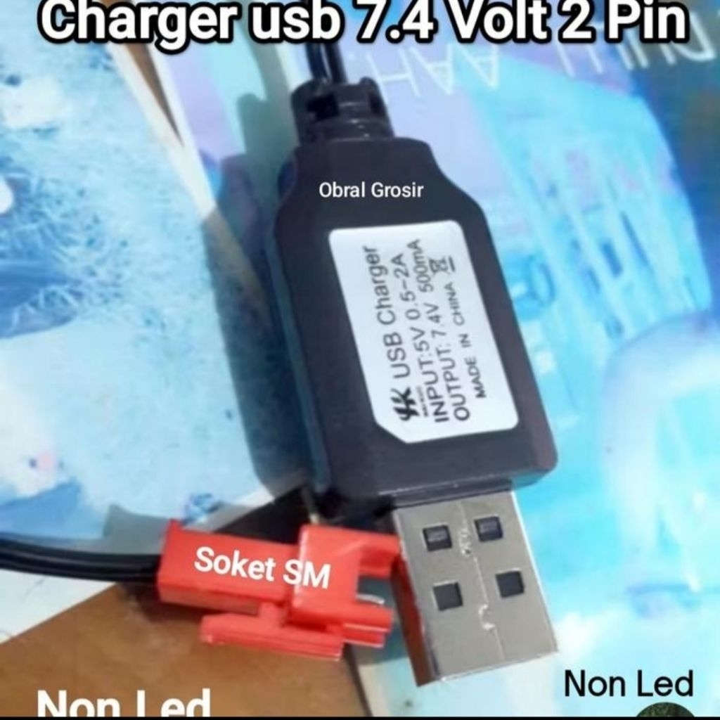 Charger USB 7.4 volt 7,4 v 2 pin