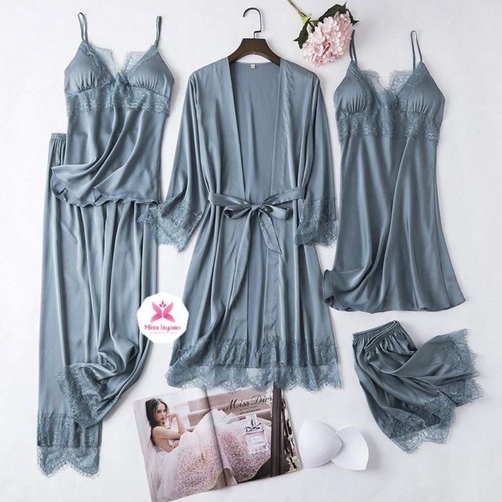 PAKET HEMAT Set Kimono Premium isi 5 pcs Ide Seserahan Nikah dan Kado Nikah SK33 by Miss Isyana Ling