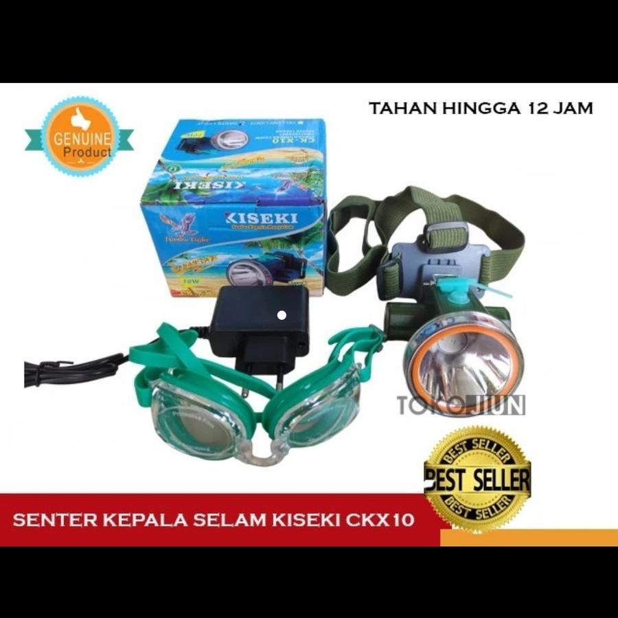 Senter Kepala Selam Kiseki CK X10 10w / Super Terang - Bonus Kaca Mata