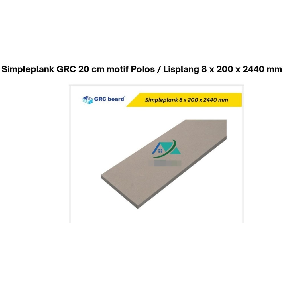 Simpleplank GRC 20 cm motif Polos / Lisplang 8 x 200 x 2440 mm