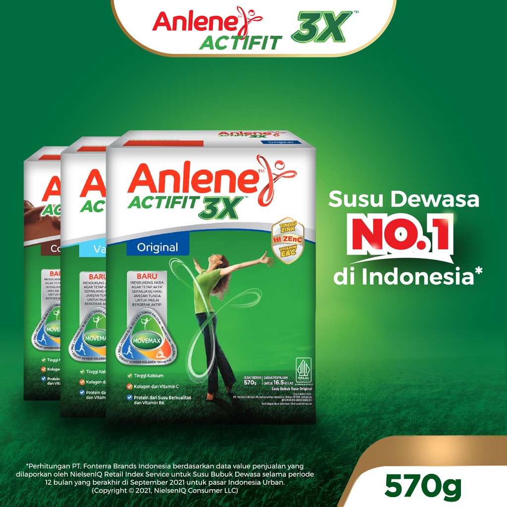

Anlene Actifit 3x 570gr - Anlene Actifit Susu Bubuk Dewasa 570 gram