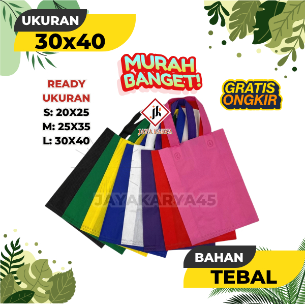 

Goodie bag Polos 25x35 | 30x40 cm | 38x45 Tas Spunbond Hajatan, Tasyakuran, Wedding, Promosi Toko