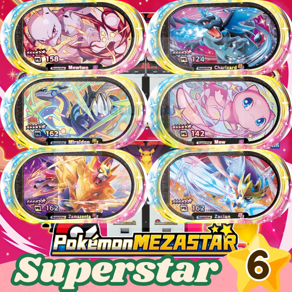 Meza Tag Pokemon Mezastar Indonesia Original Miraidon Mewtwo Mew Zacian Zamazenta Tyranitar Metagros