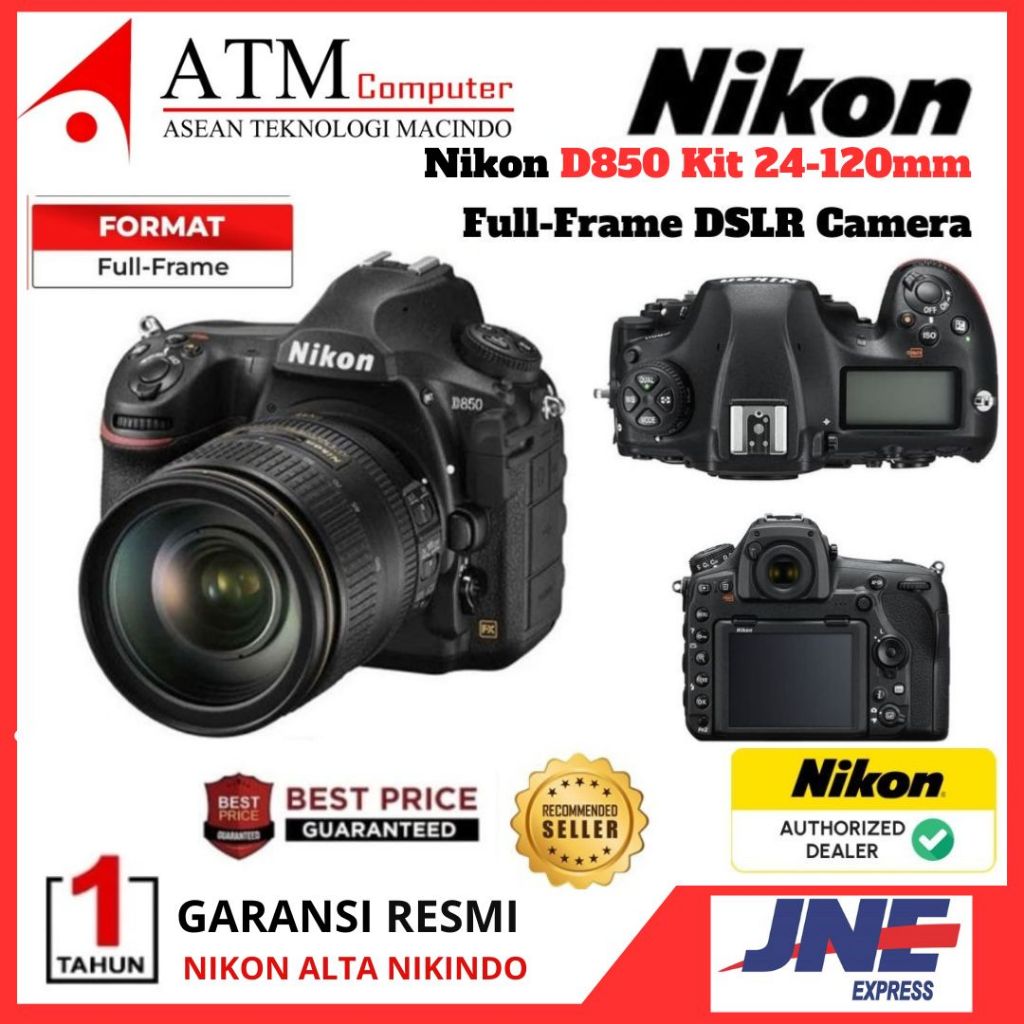 Nikon D850 Kit AF-S 24-120mm F/4 G ED VR Garansi Resmi