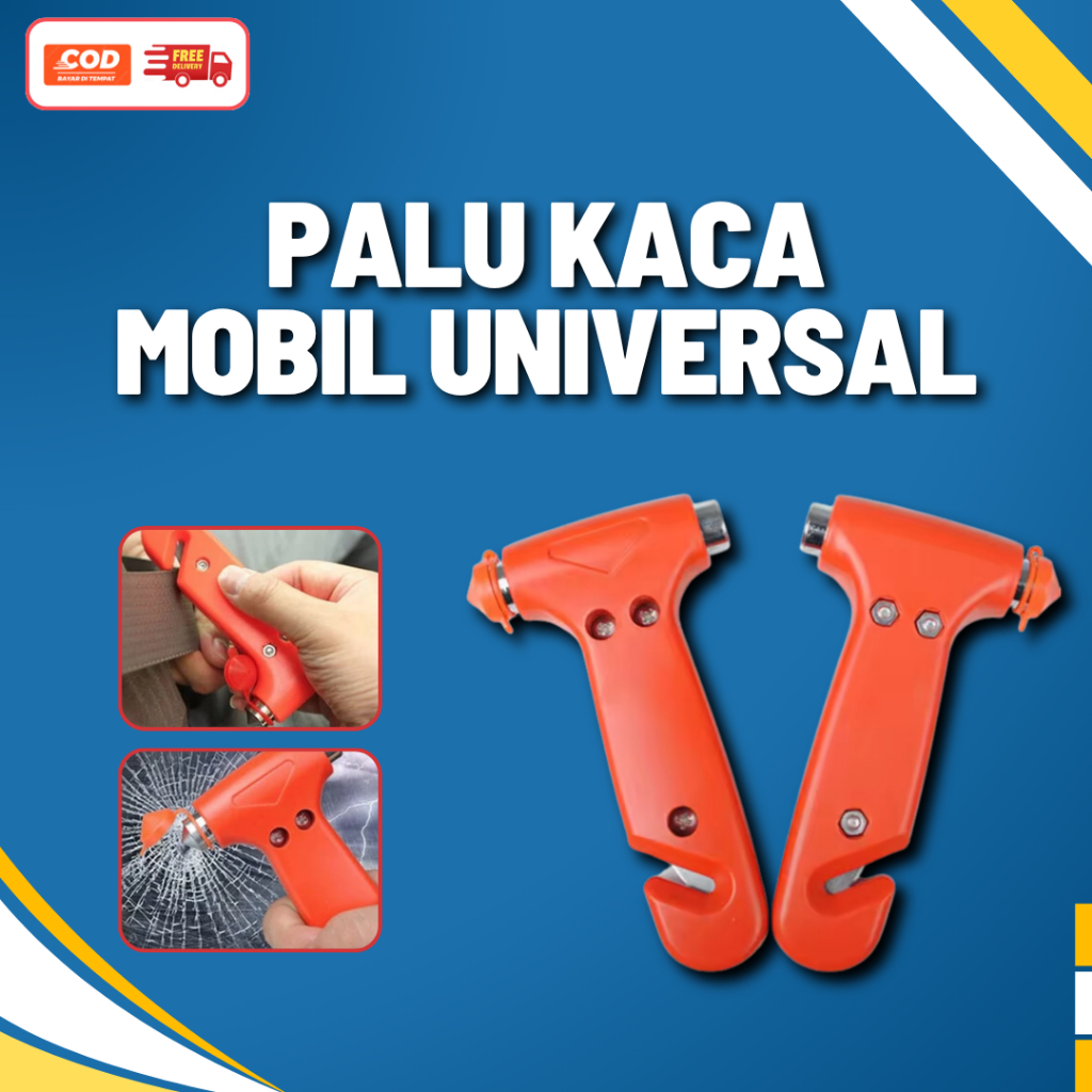 Palu Pemecah Kaca Mobil | Safety Glass Breaker | Pemecah Kaca Darurat Universal