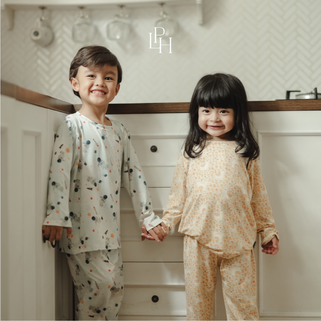 Little Palmerhaus Tencel Kids Pajamas / Baju Tidur Anak Tencel / Pajamas Tencel / Piyama Anak Unisex