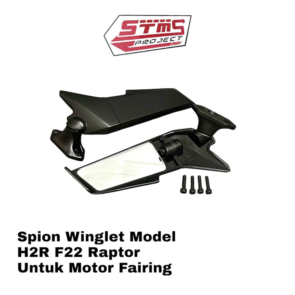 Spion Winglet H2R F22 Raptor STMS PROJECT Spion Variasi Model Slime 02 Universal Ninja 250Fi,Ninja 2