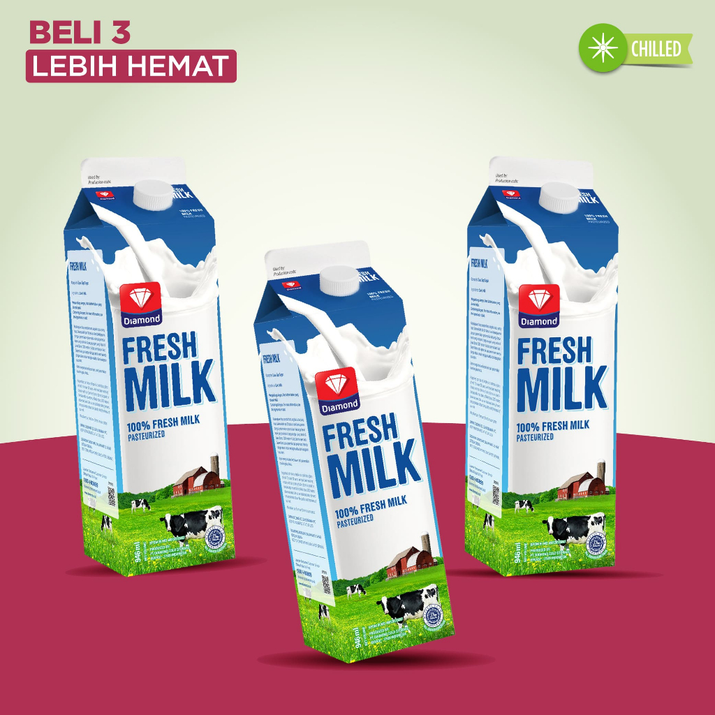 

BELI 3 LEBIH HEMAT DIAMOND MILK FRESH PLAIN 946 ML