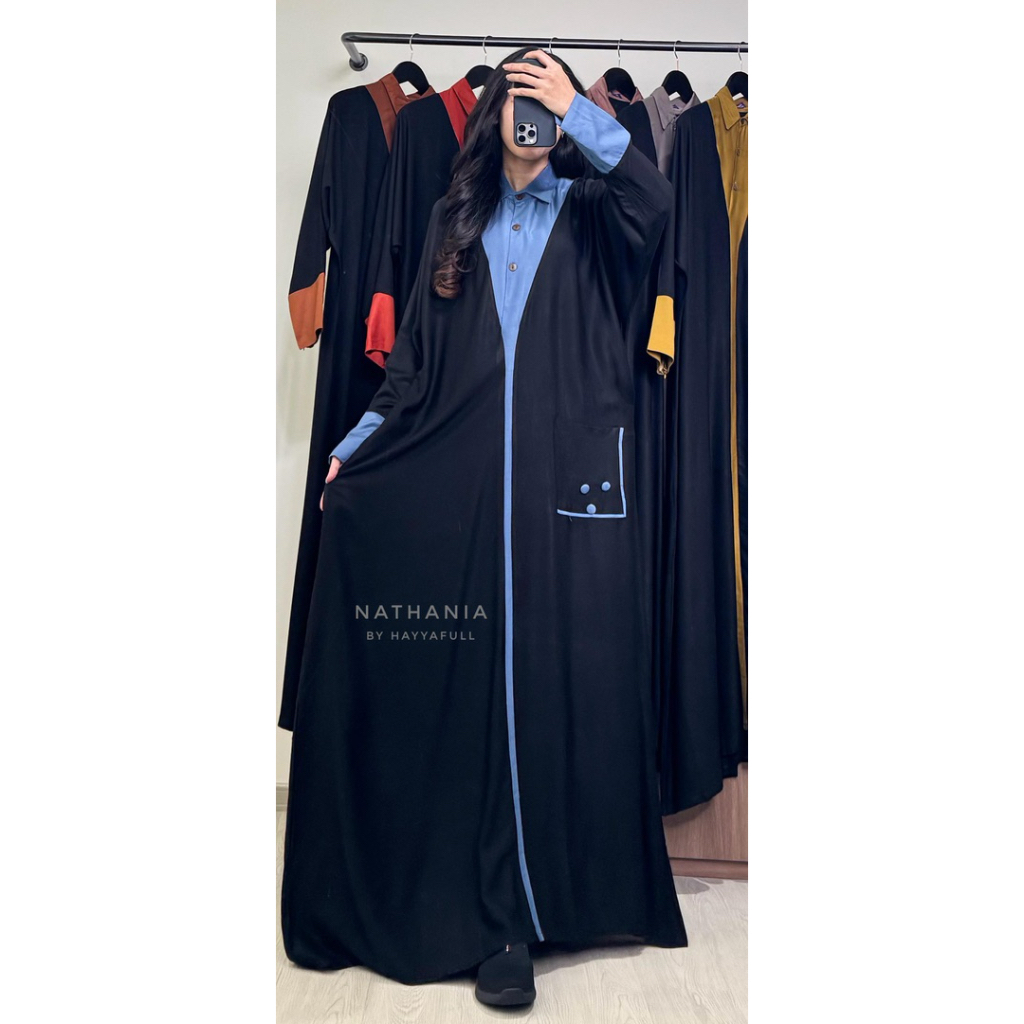 Daster Arab Hayaful NATHANIA Maxi Dress Kaftan Twill Premium Big Size