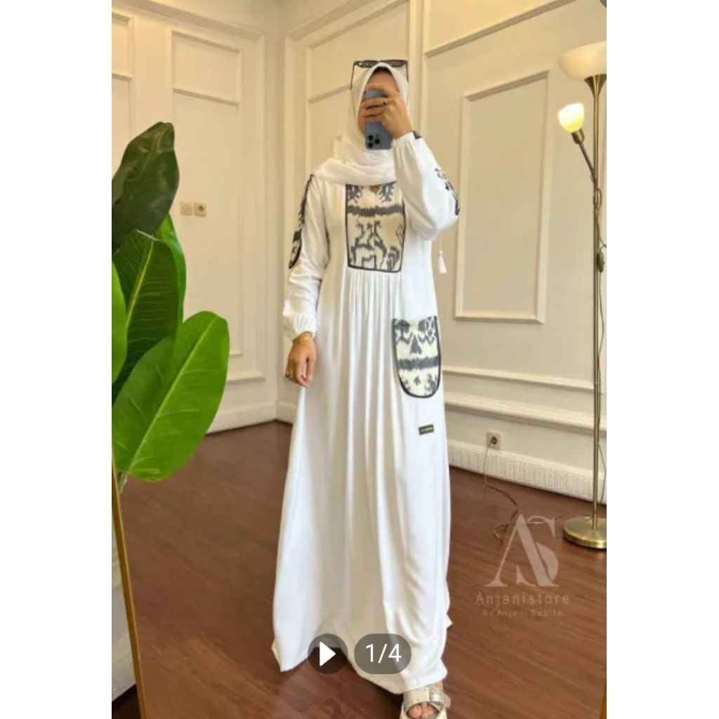 ANJANI STORE etnik putih (M)