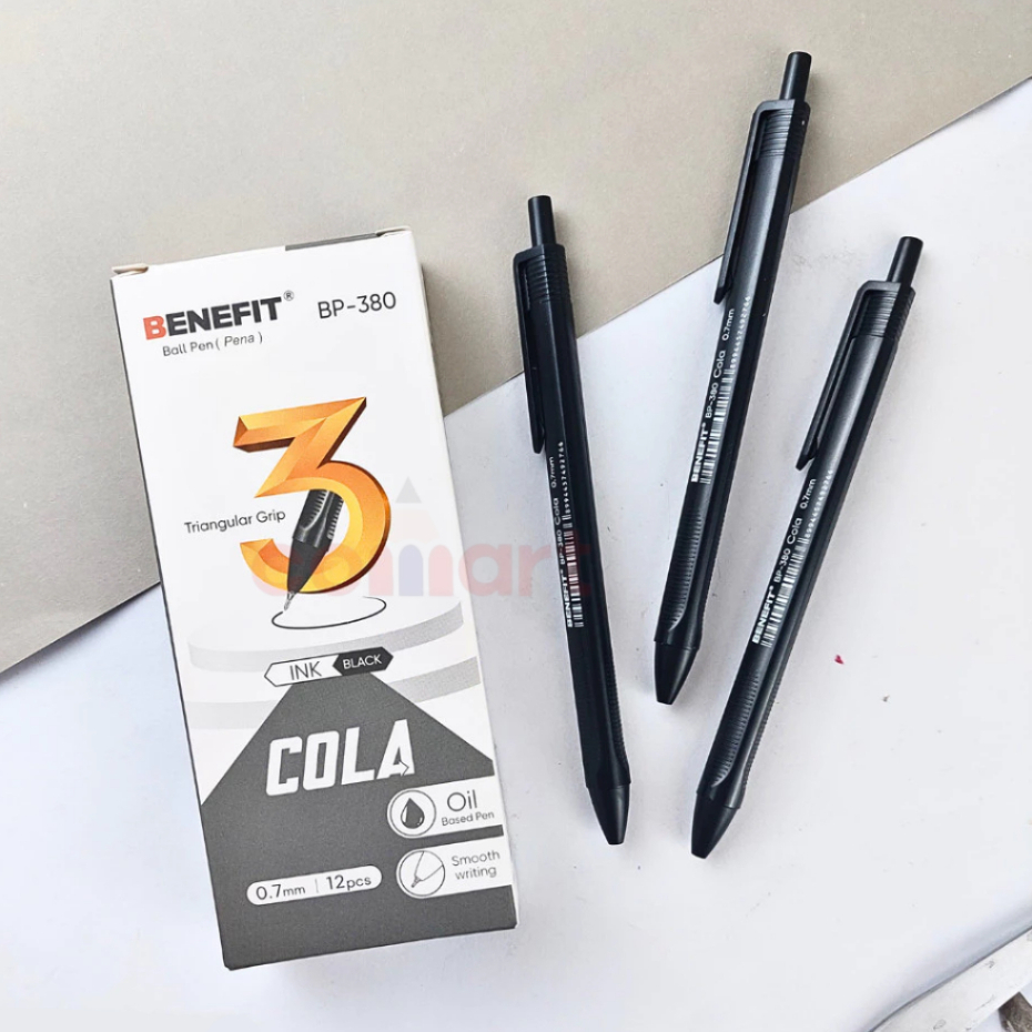 

1 LUSIN Benefit Ballpoint Pen Pulpen Cetit Calm BP-380 Tinta Hitam Tip 0.7mm Minimalis Penulisan Halus Nyaman Digenggam