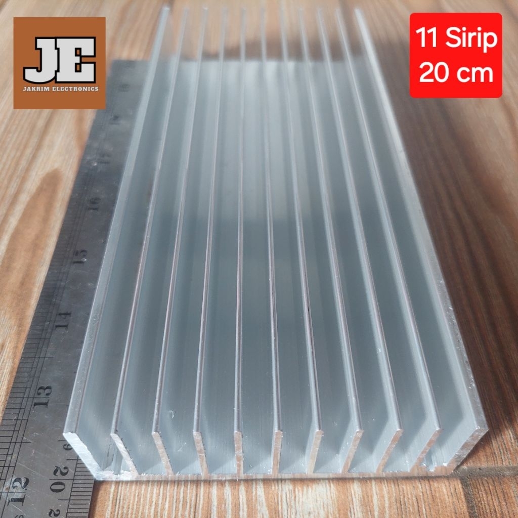 Heatsink Headsink Pendingin Transistor 11 Sirip 20 cm.