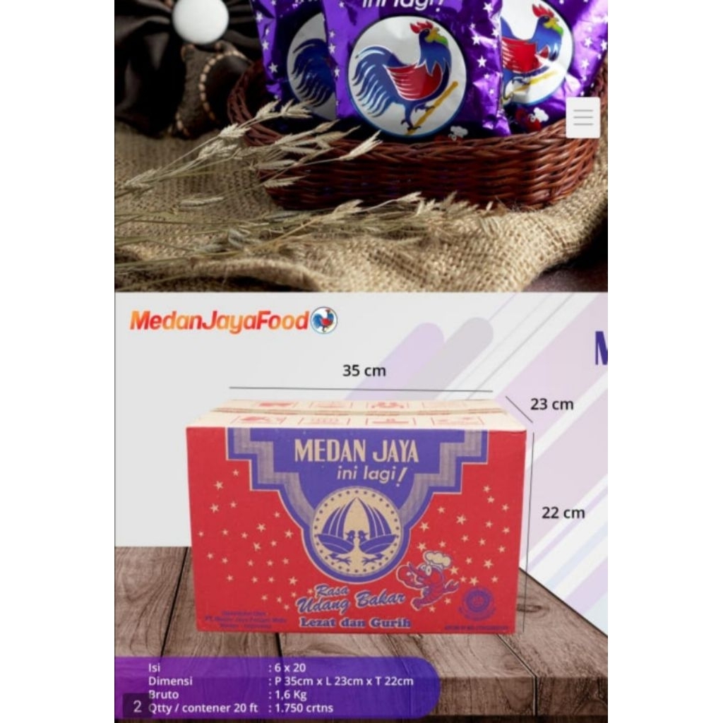 

Snack cemilan- Pilus Medan Jaya rasa udang bakar 1 Dus ( kemasan pouch 6gr ) isi 6x20 pouch/kardus