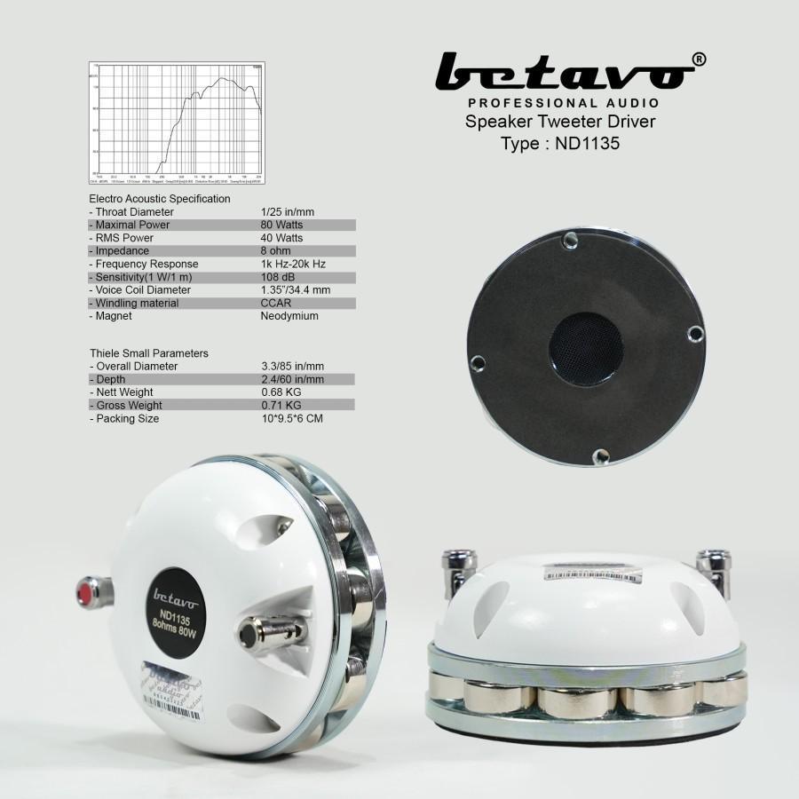 TWEETER DRIVER BETAVO ND-1135 TWEETER SPEAKER BETAVO ORIGINAL