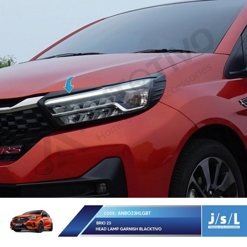 (RIAU IMP) GARNISH LIST LAMPU DEPAN DAN BELAKANG HONDA BRIO 2023-NEW DAN BELAKANG BRIO 2023-NEW