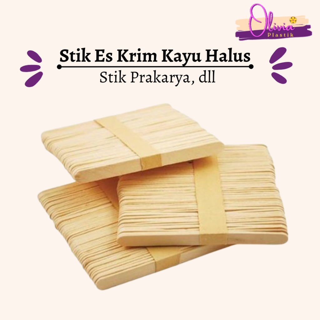Stik Es Krim Kayu Halus Tebal Murah